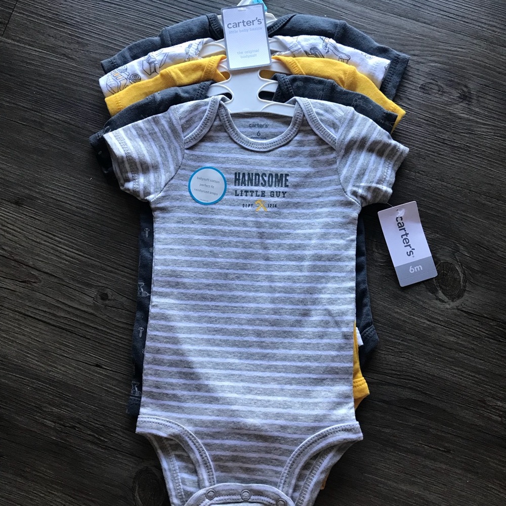 Boys 5 Piece Onesie Set